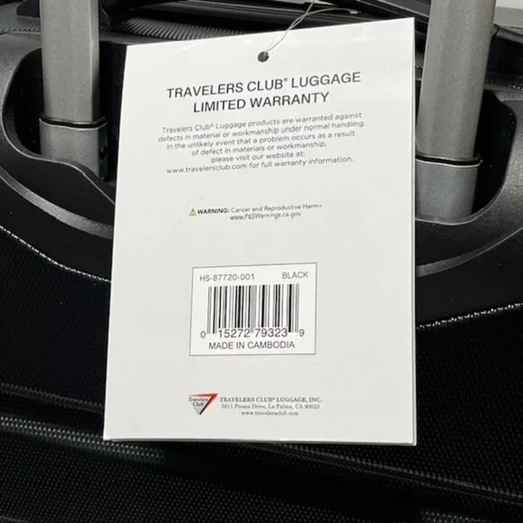 TRAVELERS CLUB Camilla Collection 20” Hardshell Expandable Carryon Suitcase NWT - Picture 16 of 16